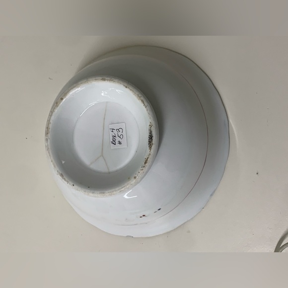 19th Century Vintage Gaudy Welsh Feather Pattern Lusterware Waste Slop Bowl - Picture 10 of 15